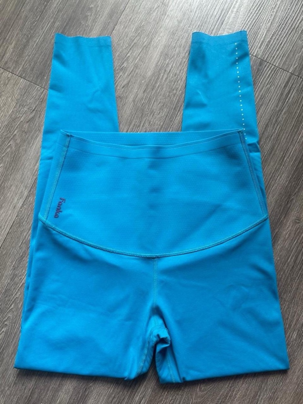 Fanka High Waisted Compression Leggings Ocean Blue Activewear S/M